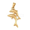 Ion Plating(IP) 304 Stainless Steel Pendants STAS-B141-03B-G-1