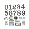 20Pcs Retro Number Paper Waterproof Stickers STIC-P015-B06-1