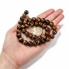 Natural Grade AB Tiger Eye Round Beads Strands X-G-O047-02-10mm-5