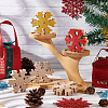 BENECREAT 9Pcs 3 Style Snowflake MDF Wood Blank Display Decorations AJEW-BC0002-07-4