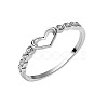 Hollow Out Heart Zinc Alloy with Crystal Rhinestone Finger Rings FS-WGFA1C6-03-4