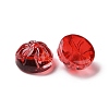 Transparent Spray Painted Glass Beads GLAA-I050-09B-3