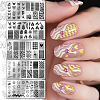 Stainless Steel DIY Nail Art Templates MRMJ-WH0098-058-3