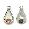 Alloy Glass Pendants PALLOY-T029-8x13mm-05-1