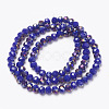 Electroplate Opaque Glass Beads Strands EGLA-A034-P8mm-F14-2