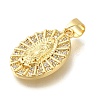 Rack Plating Brass with Cubic Zirconia Pendants KK-Z086-33G-03-2