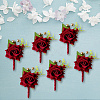Silk Brooch AJEW-WH0240-16-6