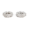 Brass Micro Pave Clear Cubic Zirconia European Beads KK-CBA6A75-44P-1