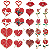 48Pcs 12 Style Alloy Enamel Pendants ENAM-SC0004-54-1