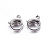 Tarnish Resistant 304 Stainless Steel Lobster Claw Clasps X-STAS-H001-1
