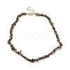 Natural Tiger Eye Chip Beaded Necklace NJEW-JN04616-08-4