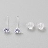 Resin Stud Earring Finding RESI-WH20001-08B-1
