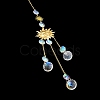 Glass Teardrop Big Pendant Decorations HJEW-M005-05A-G-3