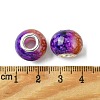 Two Tone Glass European Beads GPDL-K003-01H-3