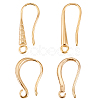 40Pcs 4 Styles Brass Earring Hooks KK-BBC0024-39-7