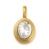 Golden Plated 304 Stainless Steel Rhinestone Pendants STAS-Q253-01G-01-1