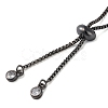 Rack Plating Adjustable Brass Slider Bracelet Making KK-M269-25-4