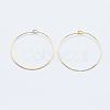 Long-Lasting Plated Brass Hoop Earrings Findings KK-K204-179G-NF-1
