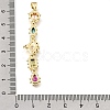 Brass Micro Pave Colorful Cubic Zirconia Big Pendants KK-E802-18G-A-3