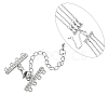 Brass Micro Pave Cubic Zirconia Chain Extender ZIRC-Q022-031P-NR-1