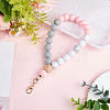 1Pc Silicone & Wood Pendant Decorations HJEW-BM0001-61A-4