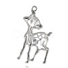 Deer Tibetan Style Alloy Big Pendants TIBEP-F061-01AS-2
