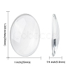 Transparent Oval Glass Cabochons GGLA-R022-35x25-2