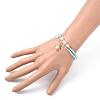 Faceted Glass Bead Stretch Bracelets BJEW-JB05488-04-4