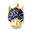 Rack Plating Brass Enamel Cubic Zirconia Pendants KK-Q771-06G-2