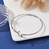 Stainless Steel Hollow Out Heart Bangle BJEW-YW0001-08P-5