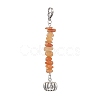 Halloween Pumpkin Alloy Pendant Decorations HJEW-JM02073-3