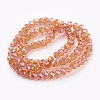Electroplate Glass Beads Strands X-GLAA-K027-FR-A01-2