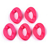 Opaque Spray Painted Acrylic Linking Rings OACR-R249-03B-3