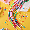 6 Strands 6 Colors Handmade Polymer Clay Bead Strands CLAY-TA0001-39-6
