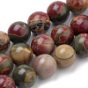 Natural Polychrome Jasper/Picasso Stone/Picasso Jasper Beads Strands G-S259-23-6mm-1