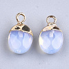Electroplate Opalite Charms X-G-S344-09G-2