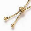 Adjustable 304 Stainless Steel Slider Bracelets Making STAS-T050-031G-2