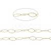 Ion Plating(IP) 304 Stainless Steel Textured Horse Eye Link Chains CHS-I020-01A-G-2