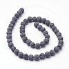 Unwaxed Natural Lava Rock Bead Strands X-G-F309-4mm-2