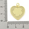 Rack Plating Heart with Flower Brass Micro Pave Clear Cubic Zirconia KK-Z053-23G-03-3