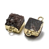 Natural Druzy Quartz Links connectors G-P396-11G-02-4
