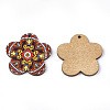 Printed Basswood Pendants WOOD-S045-018B-2