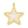 Rack Plating Brass & Epoxy Resin Pendants KK-C059-08B-G-1