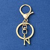Alloy Initial Letter Charm Keychains KEYC-YW00006-14-1