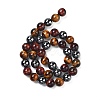 Natural Tiger Iron & Synthetic Hematite Beads Strands G-H1581-10mm-5