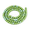 Frosted Opaque Glass Beads Strands GLAA-T032-P4mm-MBB06-2