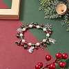 Glass Pearl Beaded Stretch Bracelet BJEW-TA00250-5