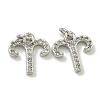Rack Plating Brass Micro Pave Cubic Zirconia Pendants KK-K386-02G-P-1