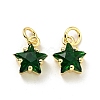 Eco-friendly Brass Micro Pave Cubic Zirconia Pendants KK-D080-44G-04-1
