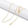 Brass Chain Necklaces NJEW-P309-10G-1